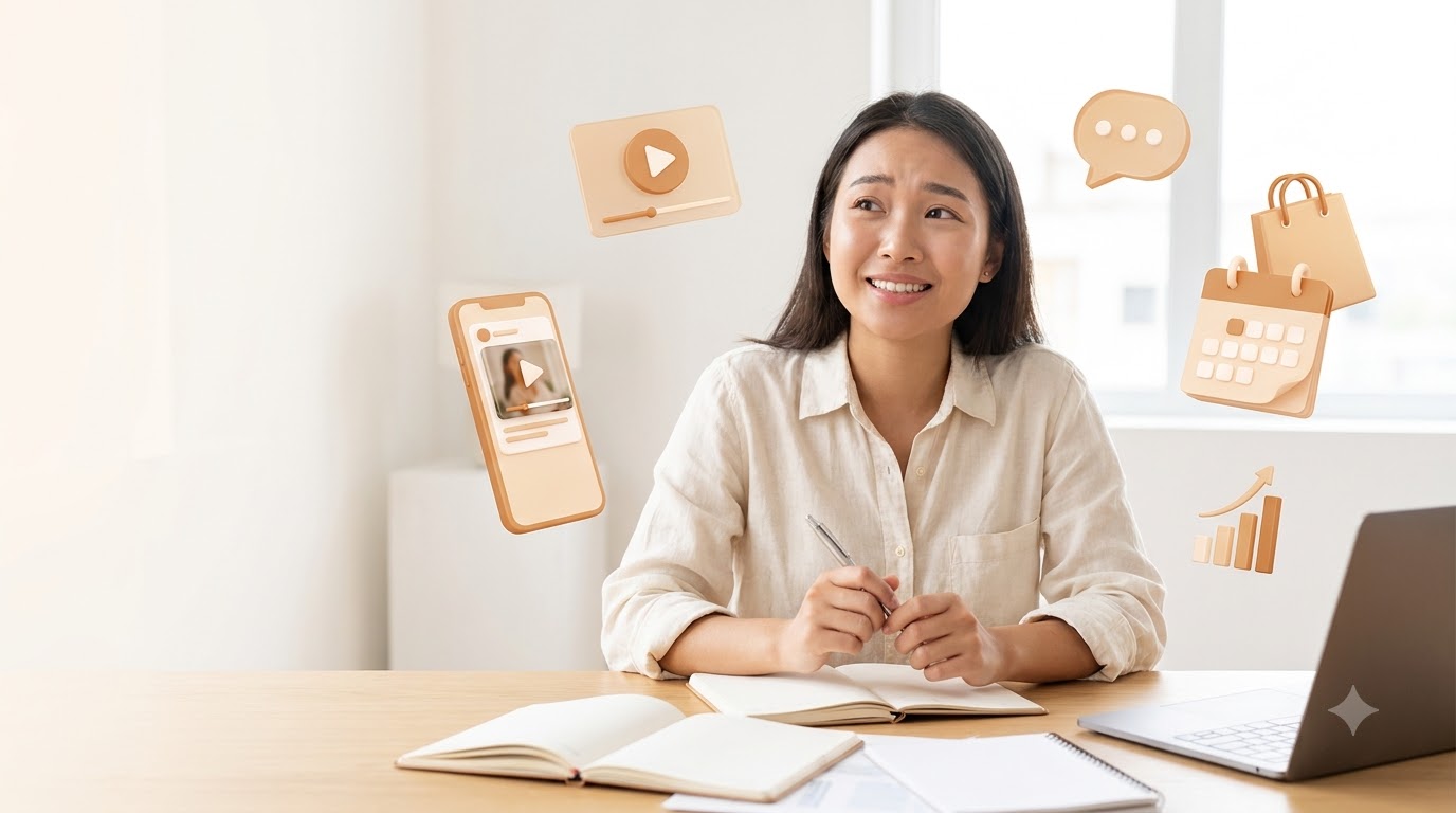 Một creator Việt trẻ một mình gánh nhiều đầu việc: content, video, đơn hàng, khách